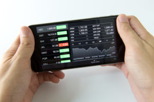 Wertpapierhandel auf dem Smartphone